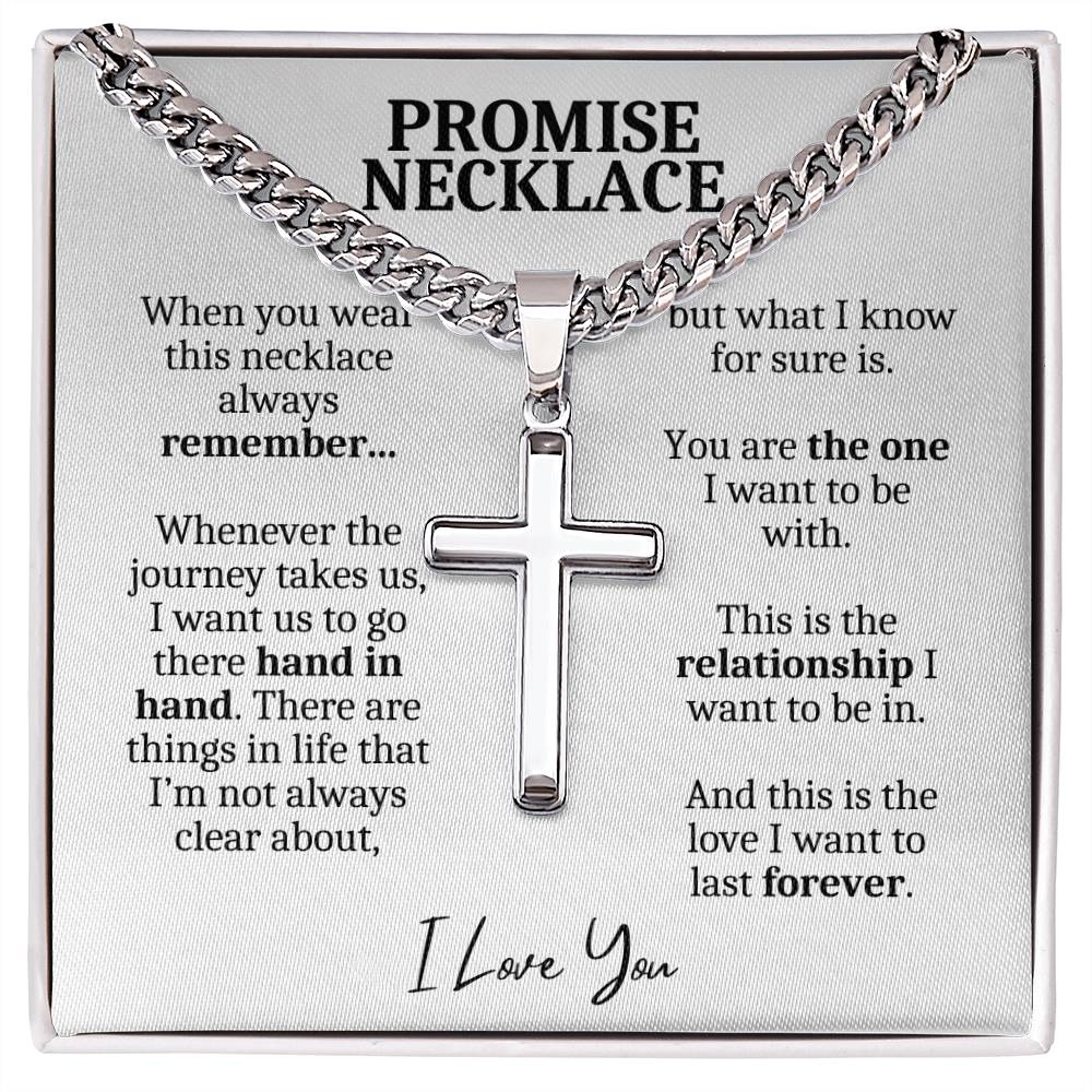 Promise Necklace For Him, Promise Jewelry For Him, Gifts For Boyfriend, Boyfriend Necklace, Valentines Day, 1 Year Anniversary Gifts for Boyfriend