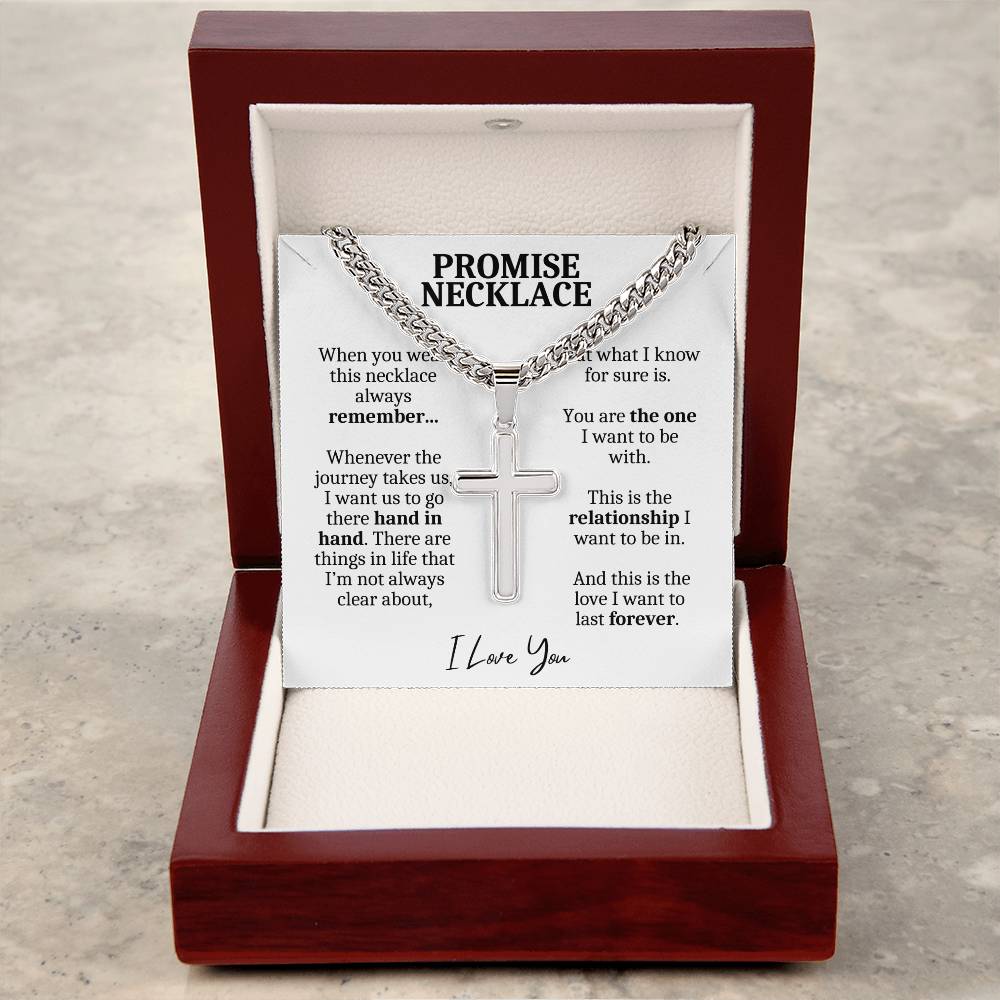 Promise Necklace For Him, Promise Jewelry For Him, Gifts For Boyfriend, Boyfriend Necklace, Valentines Day, 1 Year Anniversary Gifts for Boyfriend