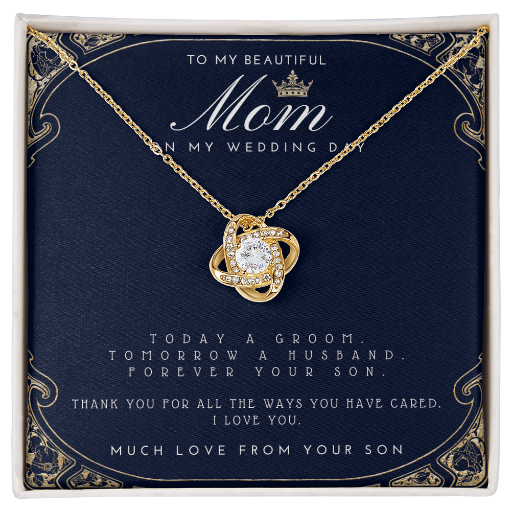Mother of the Groom Gift from Son - Meaningful Wedding Necklace for Mom