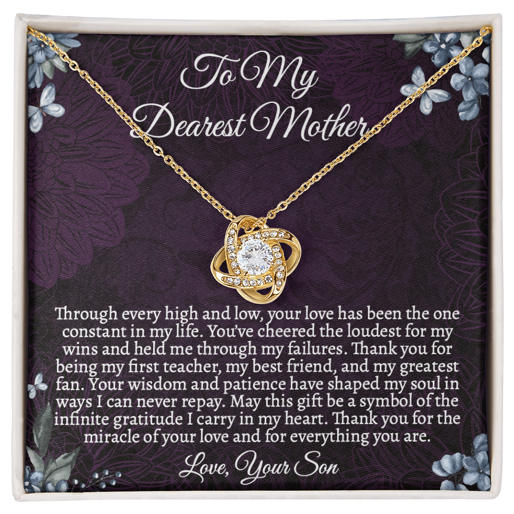 Meaningful Mother's Day Gift from Son - Heartfelt Necklace and Message Card Keepsake