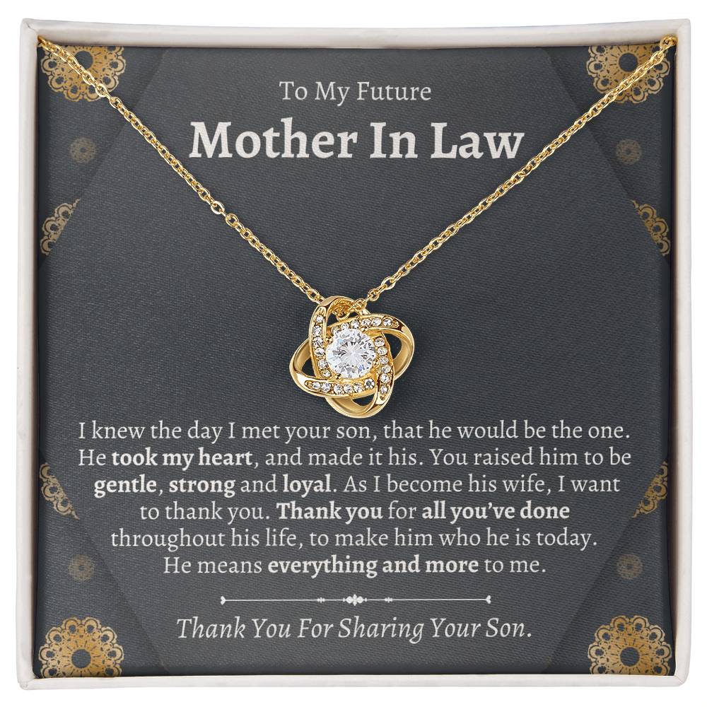 Future Mother-in-Law Gift - Love Knot Necklace - Mother-in-Law Birthday Gift - Soon-to-Be Mother-in-Law Jewelry - Mom-in-Law Wedding Gift