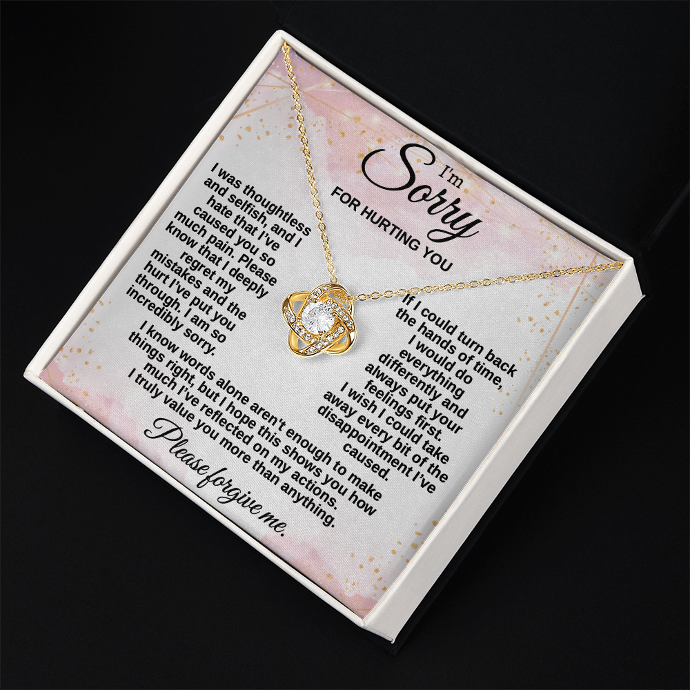Apology Gift for Her, I'm Sorry Necklace for Girlfriend, Please Forgive Me Jewelry, Meaningful Gift for Wife after Fight, Heartfelt Message Card