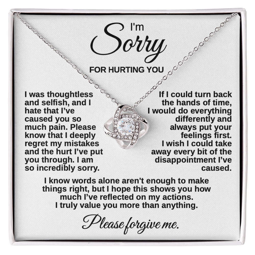 Meaningful "Forgive Me" Necklace with Message Card - The Perfect Peace Offering