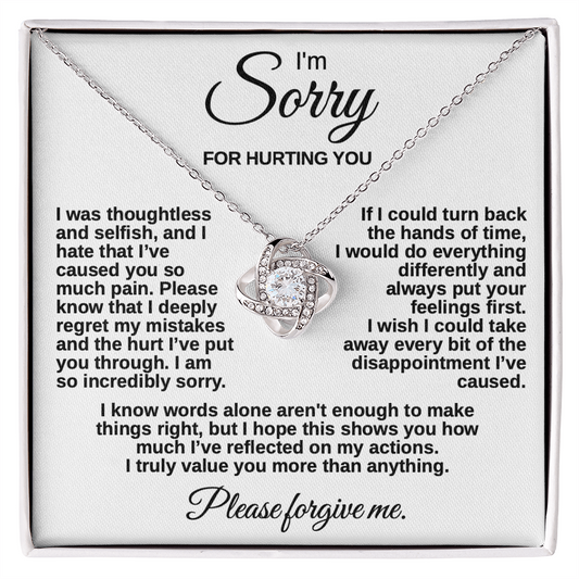 Meaningful "Forgive Me" Necklace with Message Card - The Perfect Peace Offering