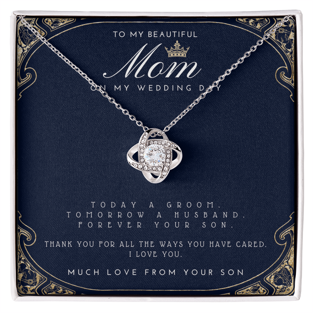 Mother of the Groom Gift from Son - Meaningful Wedding Necklace for Mom