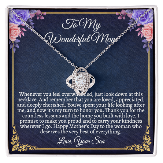 Elegant Mother's Day Jewelry Gift Set with Sentimental Message Card