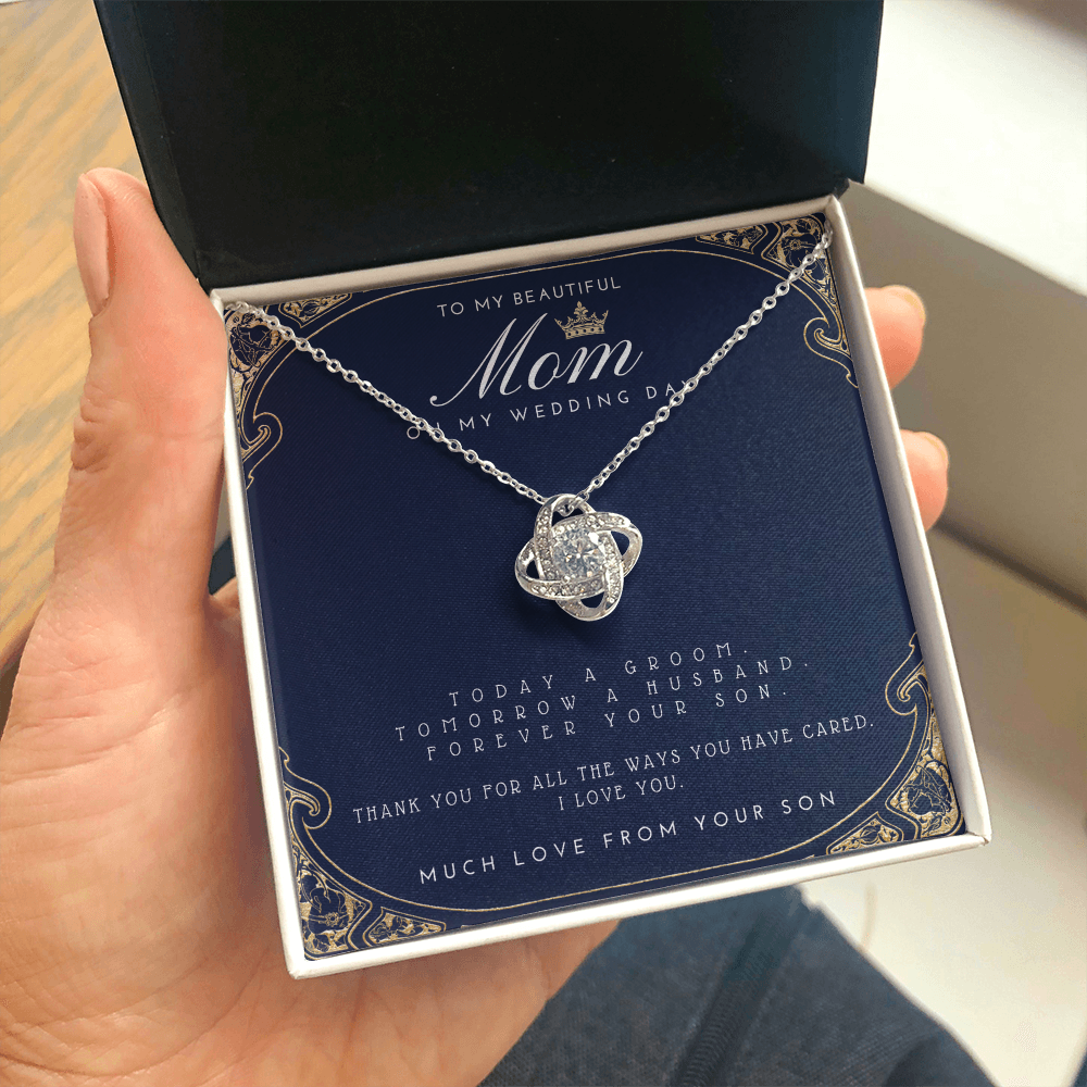 Mother of the Groom Gift from Son - Meaningful Wedding Necklace for Mom