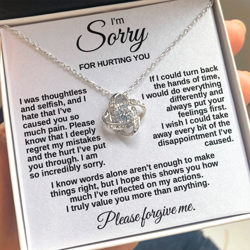Meaningful "Forgive Me" Necklace with Message Card - The Perfect Peace Offering