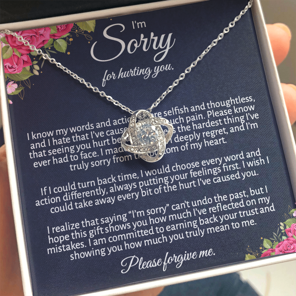Meaningful "Forgive Me" Necklace with Message Card - The Perfect Peace Offering