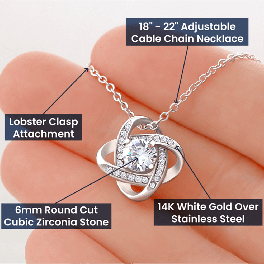 Mother-in-Law 65th Birthday Gift | Love Knot Necklace | Elegant Jewelry Gift for Mom-in-Law