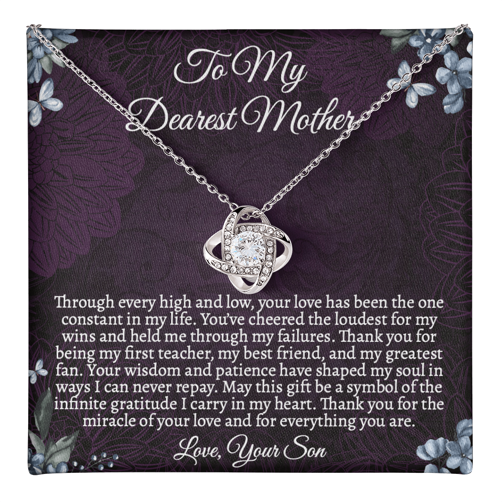 Meaningful Mother's Day Gift from Son - Heartfelt Necklace and Message Card Keepsake