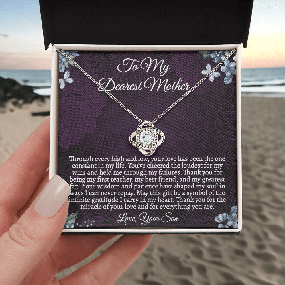 Meaningful Mother's Day Gift from Son - Heartfelt Necklace and Message Card Keepsake