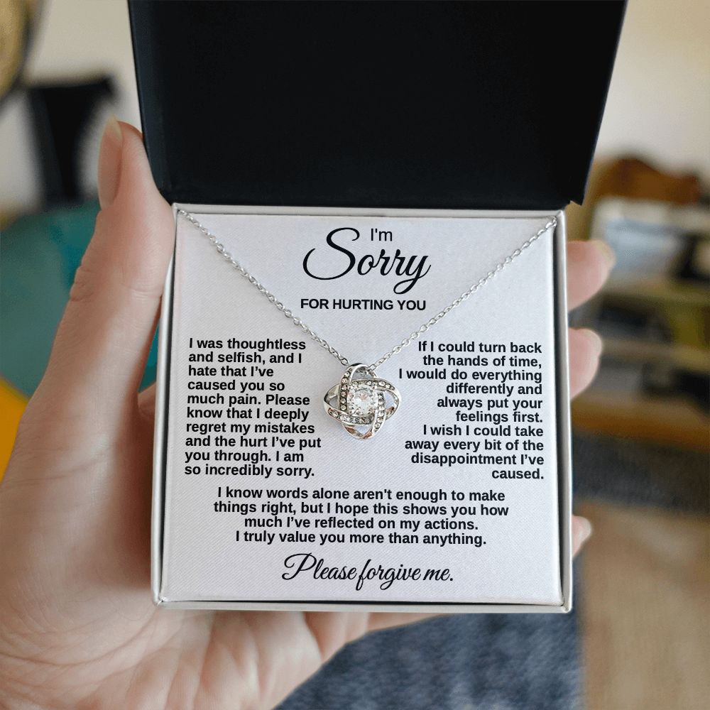 Meaningful "Forgive Me" Necklace with Message Card - The Perfect Peace Offering
