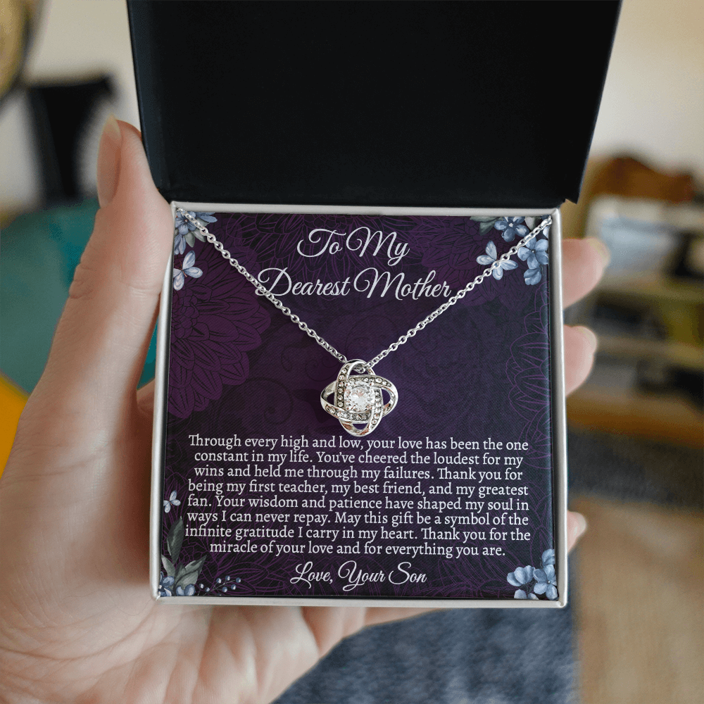 Meaningful Mother's Day Gift from Son - Heartfelt Necklace and Message Card Keepsake