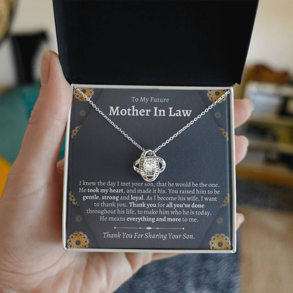 Future Mother-in-Law Gift - Love Knot Necklace - Mother-in-Law Birthday Gift - Soon-to-Be Mother-in-Law Jewelry - Mom-in-Law Wedding Gift