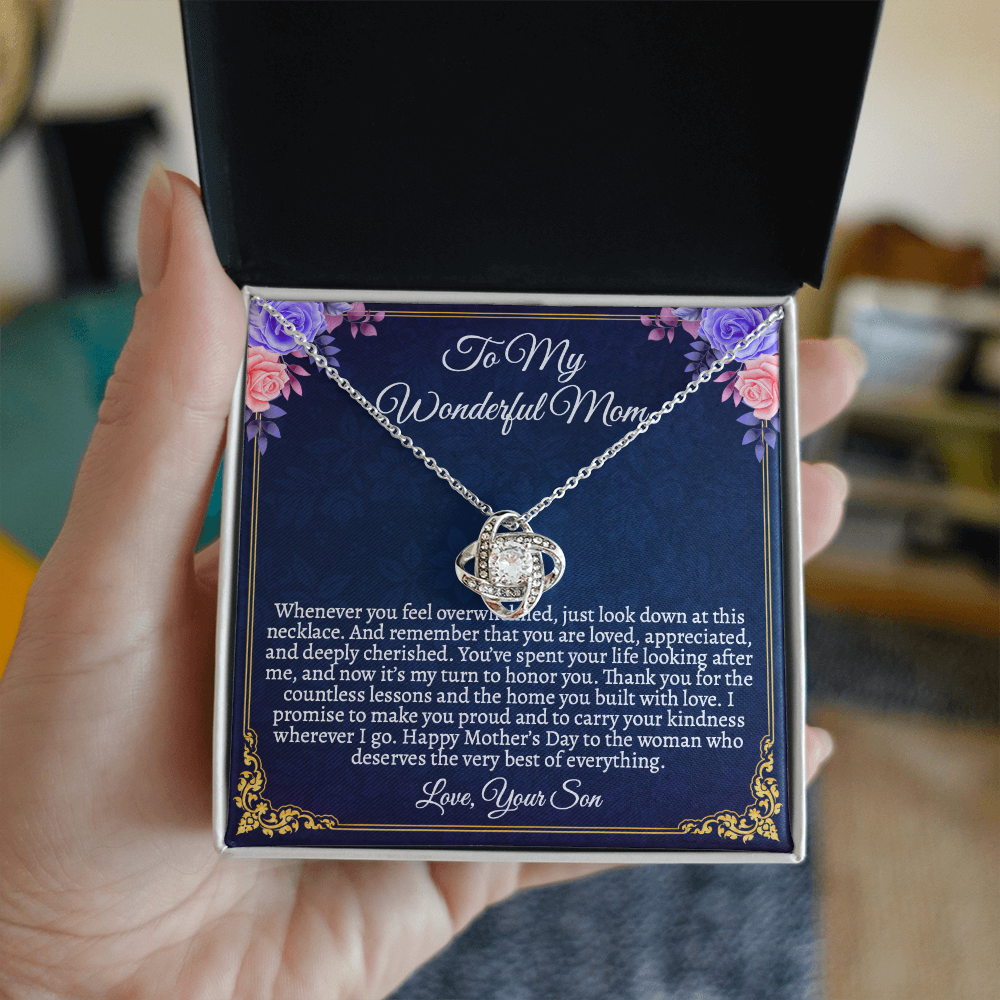 Elegant Mother's Day Jewelry Gift Set with Sentimental Message Card