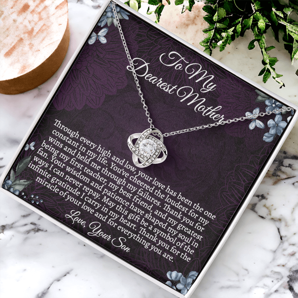 Meaningful Mother's Day Gift from Son - Heartfelt Necklace and Message Card Keepsake