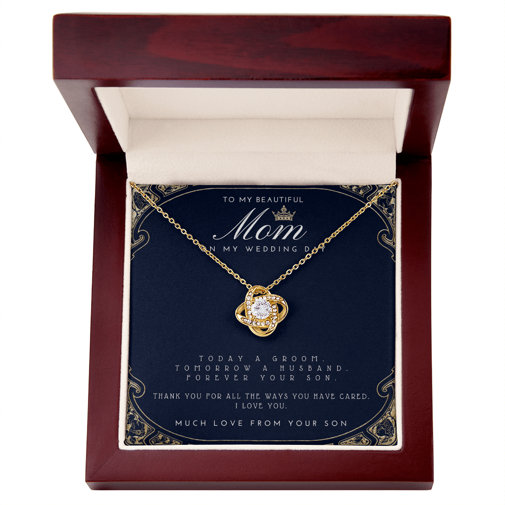 Mother of the Groom Gift from Son - Meaningful Wedding Necklace for Mom