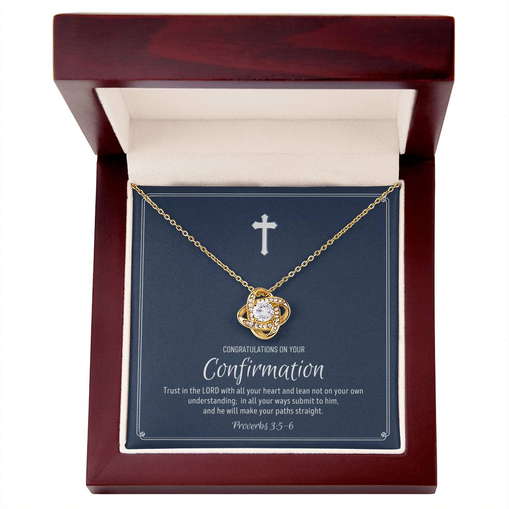 Confirmation Gift For Girls - Love Knot Necklace