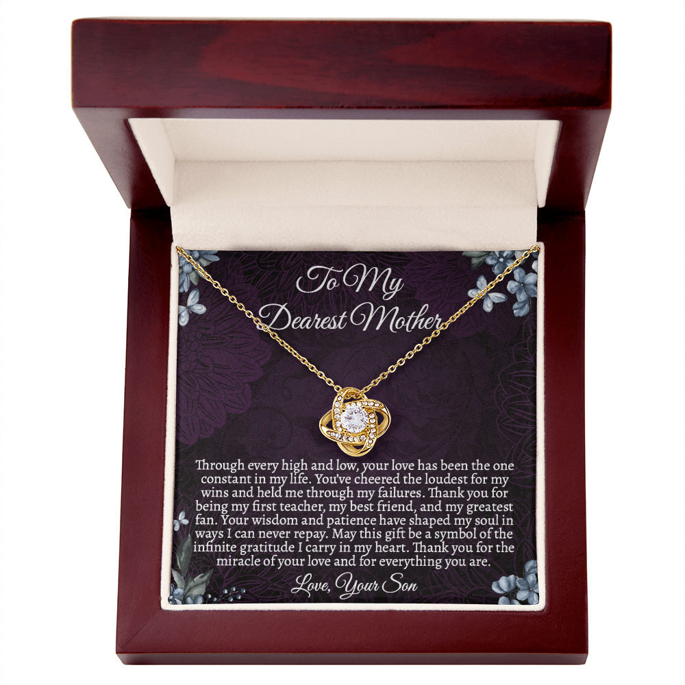 Meaningful Mother's Day Gift from Son - Heartfelt Necklace and Message Card Keepsake