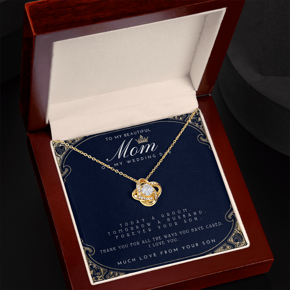 Mother of the Groom Gift from Son - Meaningful Wedding Necklace for Mom