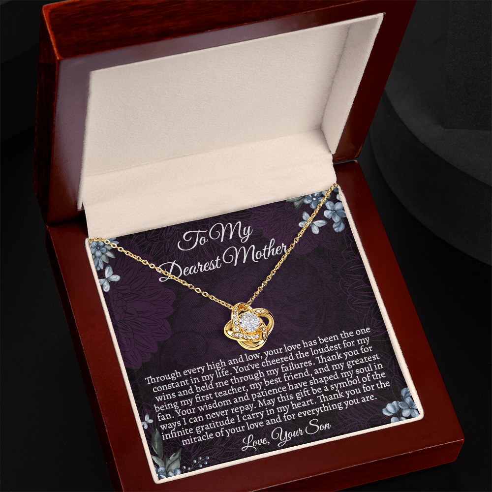Meaningful Mother's Day Gift from Son - Heartfelt Necklace and Message Card Keepsake