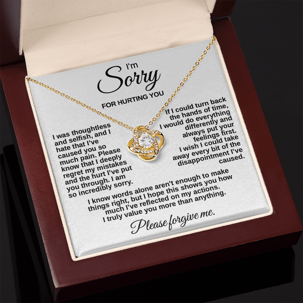 Meaningful "Forgive Me" Necklace with Message Card - The Perfect Peace Offering