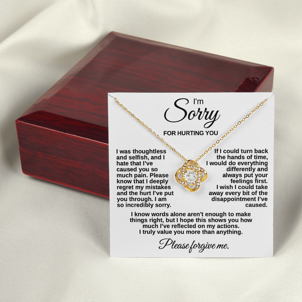 Meaningful "Forgive Me" Necklace with Message Card - The Perfect Peace Offering