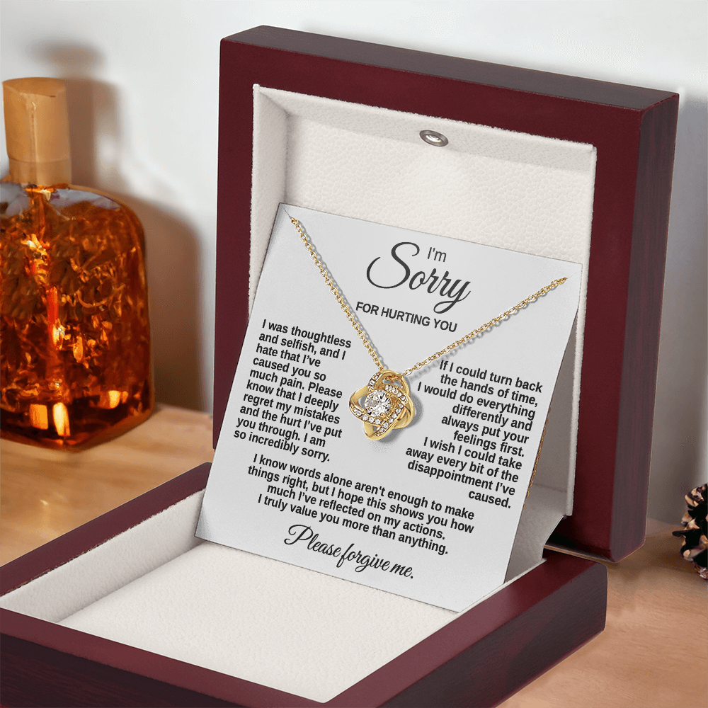 Meaningful "Forgive Me" Necklace with Message Card - The Perfect Peace Offering