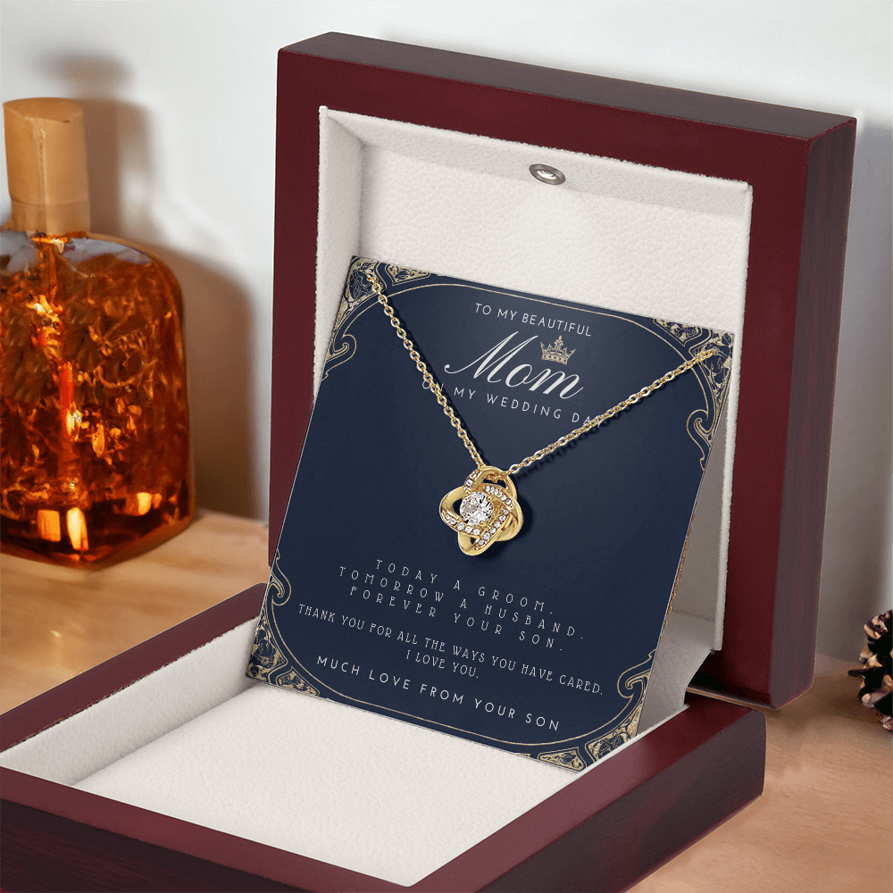 Mother of the Groom Gift from Son - Meaningful Wedding Necklace for Mom