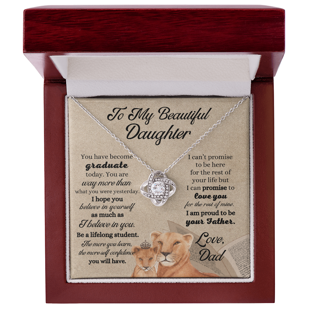 Gifts to Daughter from Dad, To My Daughter Necklace Gift, Father Daughter Necklace, Birthday Gift for Daughter from Dad, To My Daughter