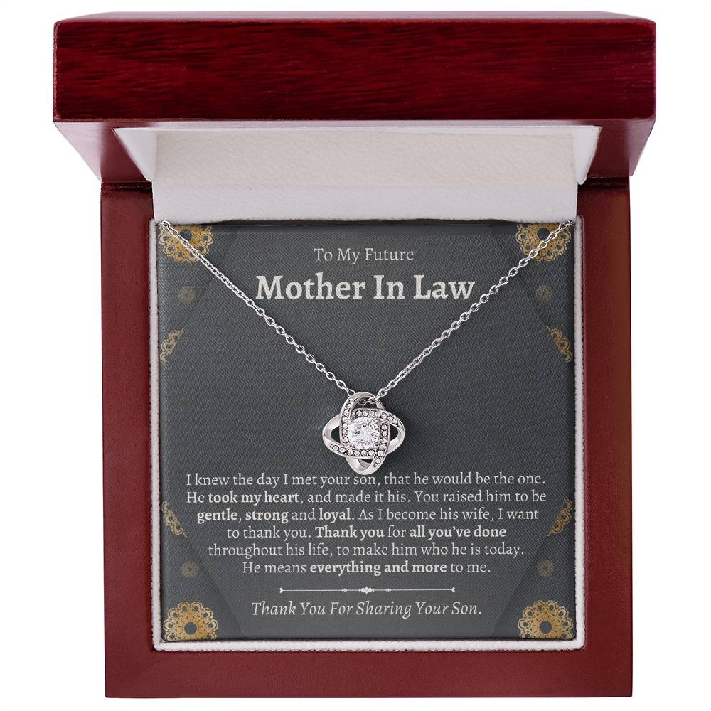 Future Mother-in-Law Gift - Love Knot Necklace - Mother-in-Law Birthday Gift - Soon-to-Be Mother-in-Law Jewelry - Mom-in-Law Wedding Gift