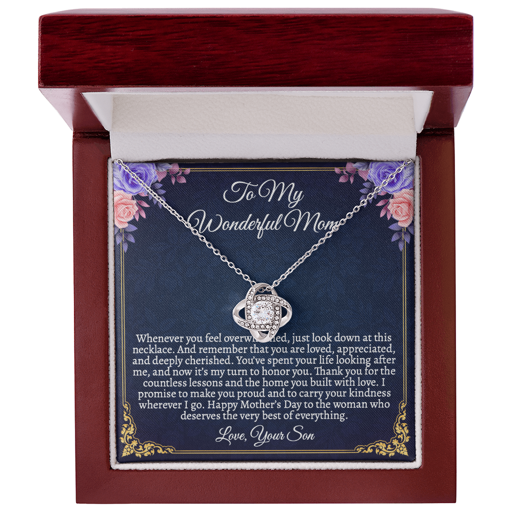 Elegant Mother's Day Jewelry Gift Set with Sentimental Message Card