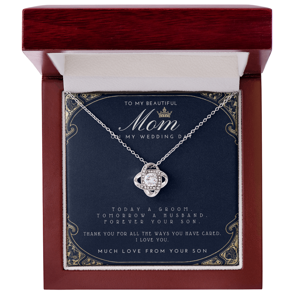 Mother of the Groom Gift from Son - Meaningful Wedding Necklace for Mom