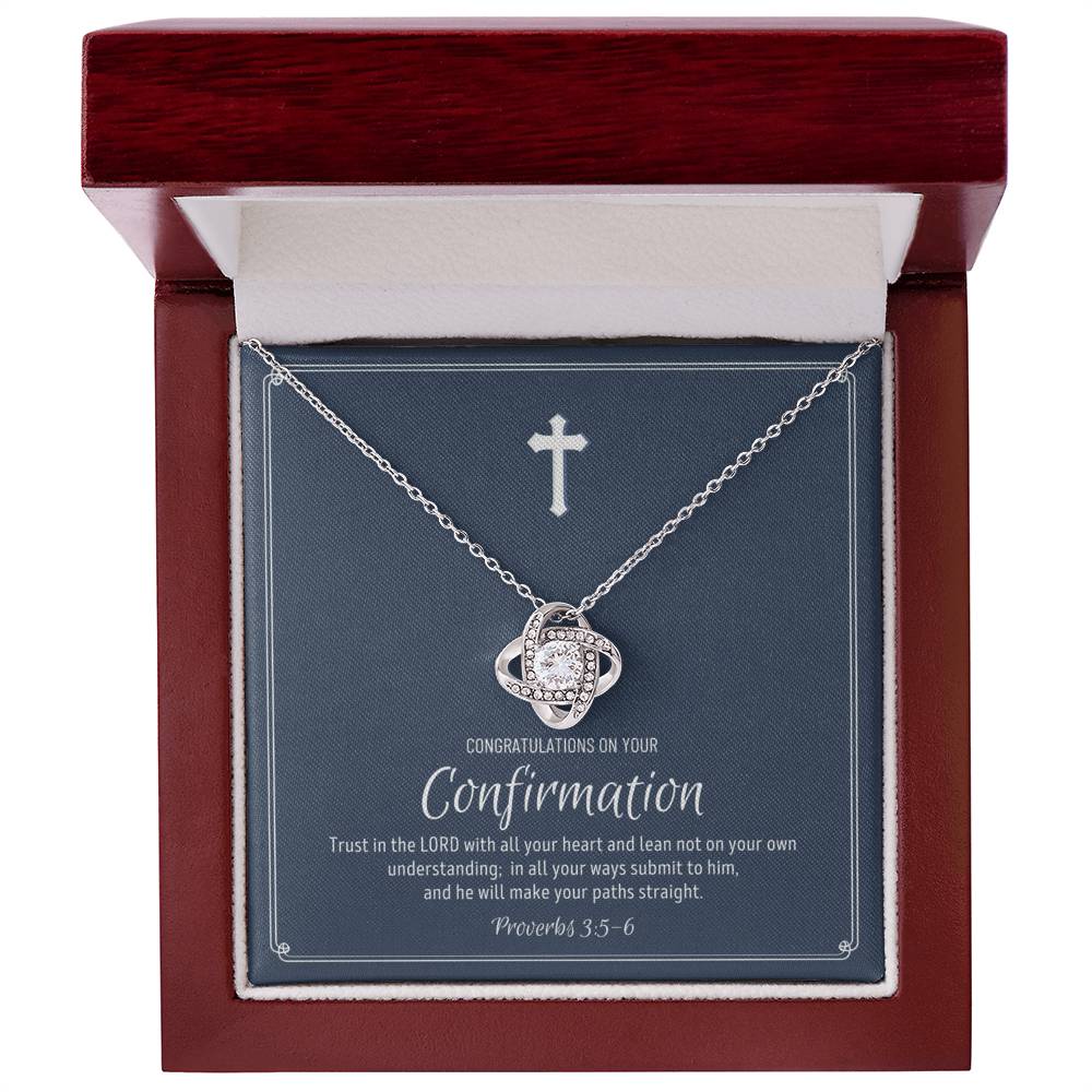 Confirmation Gift For Girls - Love Knot Necklace
