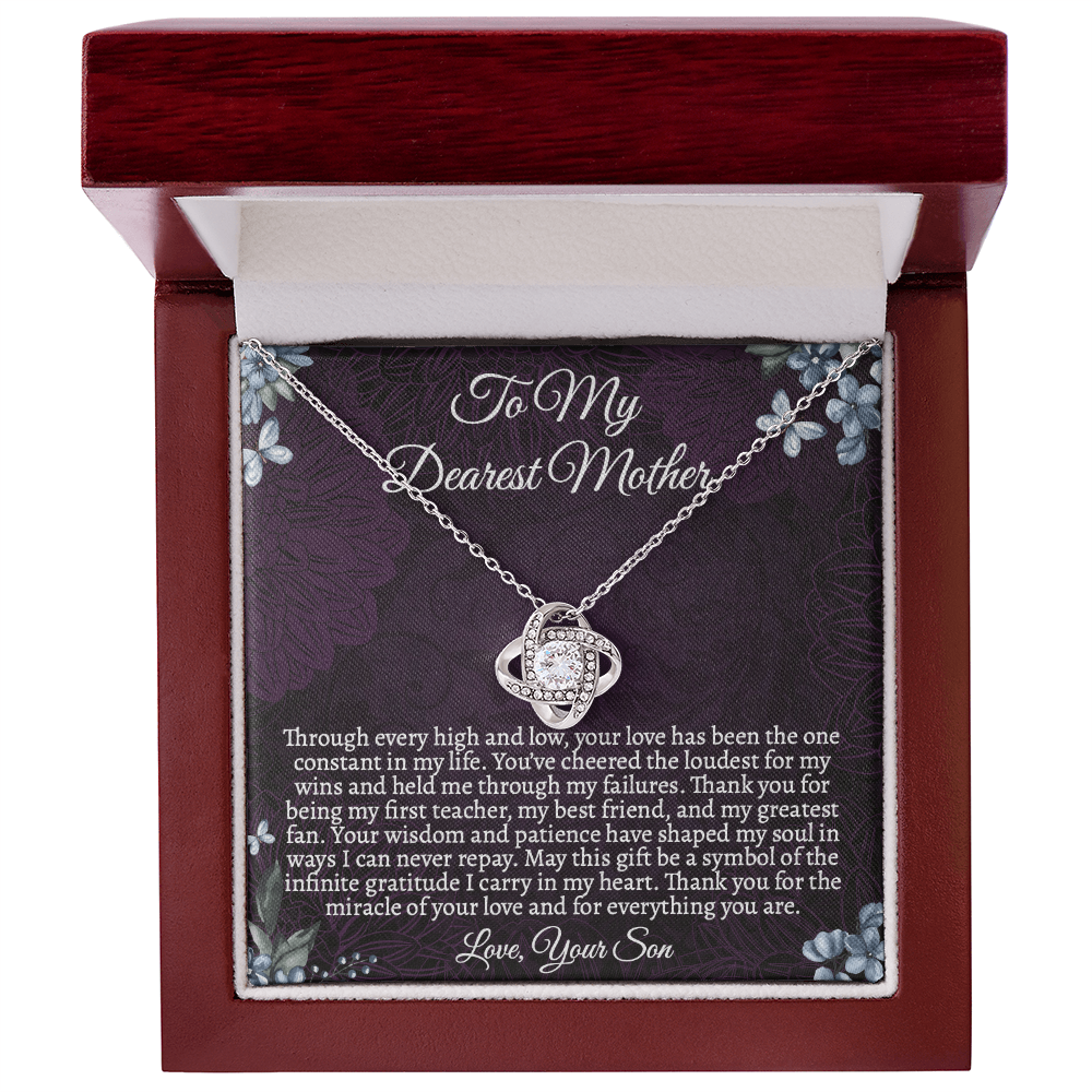 Meaningful Mother's Day Gift from Son - Heartfelt Necklace and Message Card Keepsake