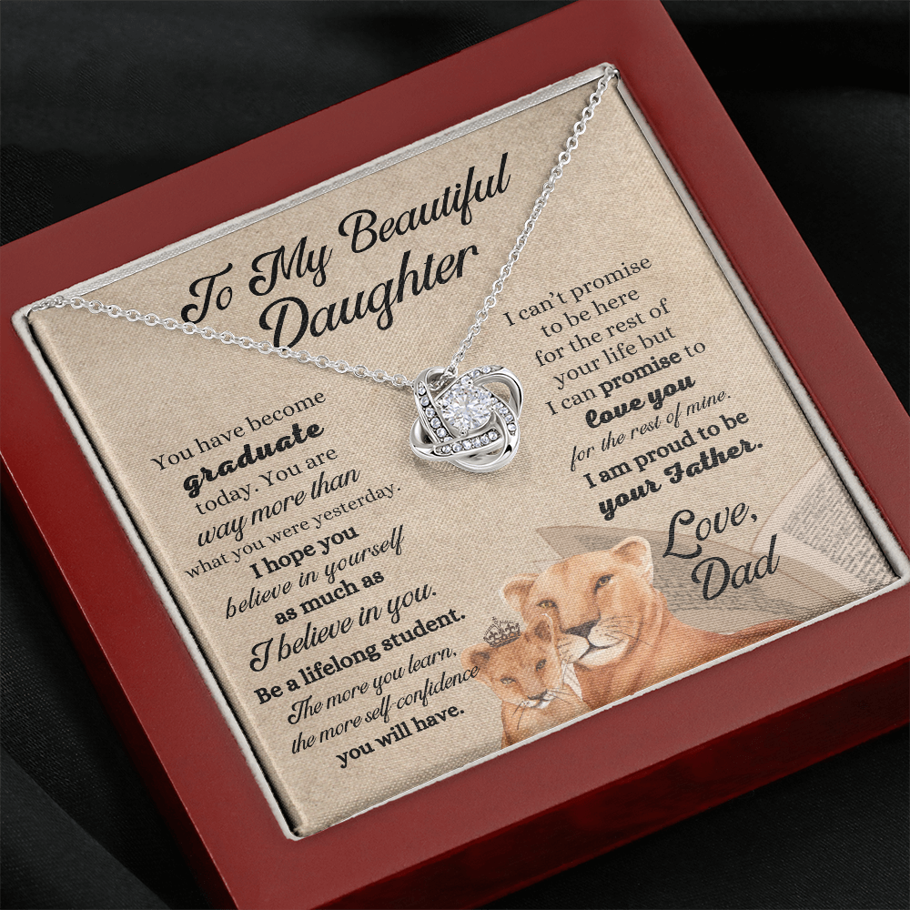 Gifts to Daughter from Dad, To My Daughter Necklace Gift, Father Daughter Necklace, Birthday Gift for Daughter from Dad, To My Daughter