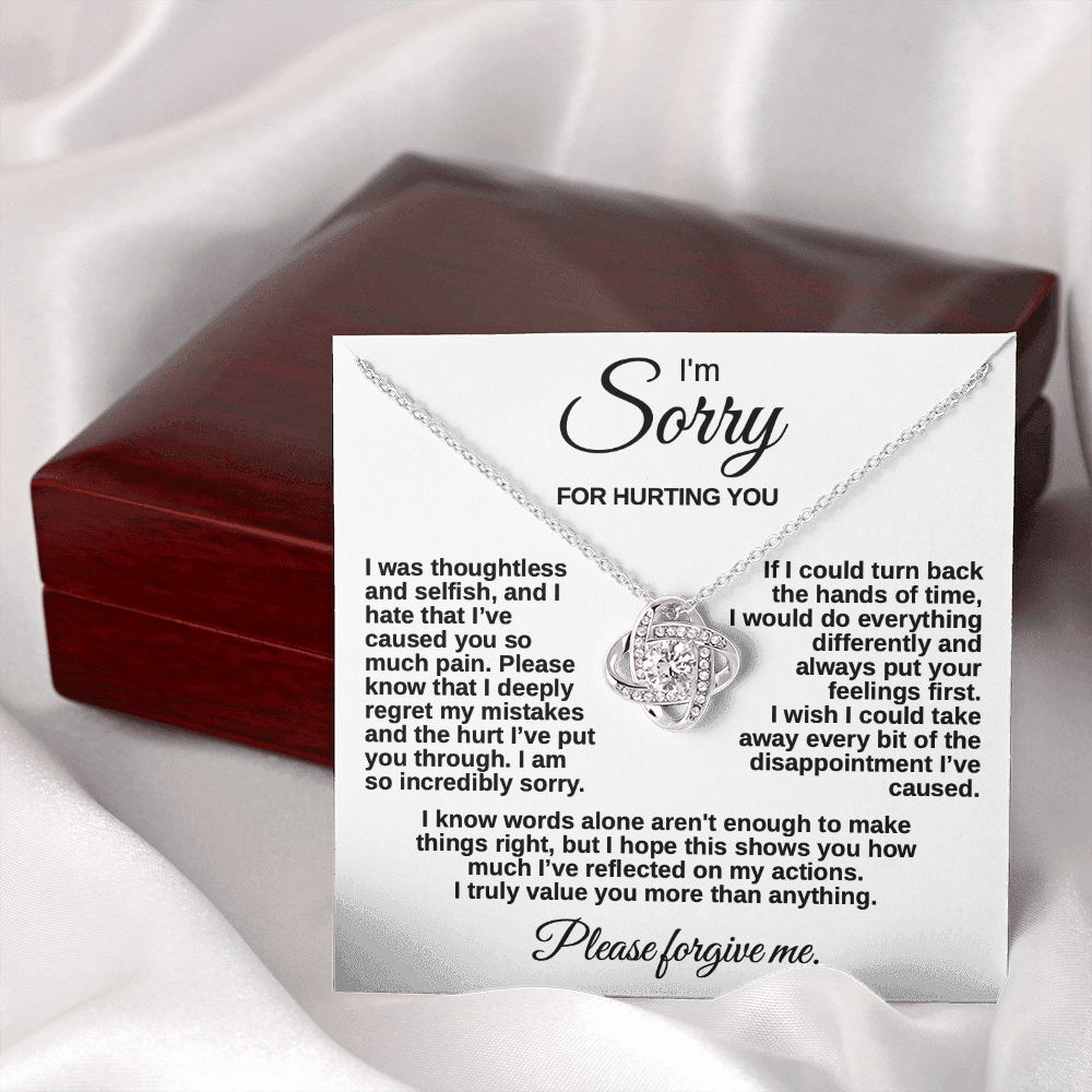 Meaningful "Forgive Me" Necklace with Message Card - The Perfect Peace Offering