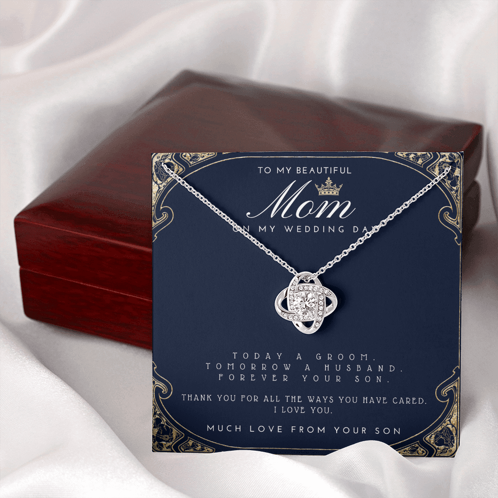 Mother of the Groom Gift from Son - Meaningful Wedding Necklace for Mom