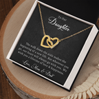 To Our Daughter — Interlocking Hearts Necklace from Mom & Dad | Wedding Gift