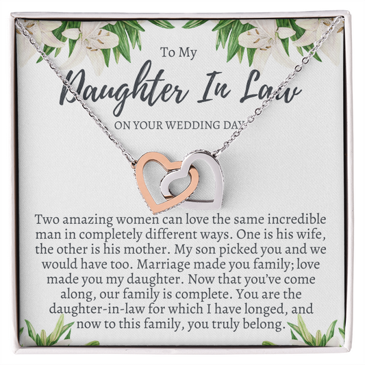 Wedding Gift for Daughter in Law from Mother in Law - Welcome to the Family