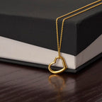 Delicate Heart Necklace – Timeless Love Gift in 18K Yellow Gold Over Sterling Silver