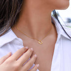 Delicate Heart Necklace – Timeless Love Gift in 18K Yellow Gold Over Sterling Silver