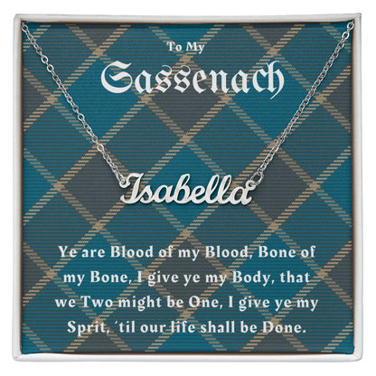 To My Sassenach, Outlander Gift For Wife, Outlander Charm, Outlander Necklace, Outlander Gift, Outlander Gift Box, Outlander Jewelry