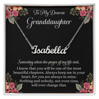 Granddaughter Gift from Grandma & Grandpa, Personalized Name Necklace, To My Granddaughter Message Card, Christmas Gift for Granddaughter