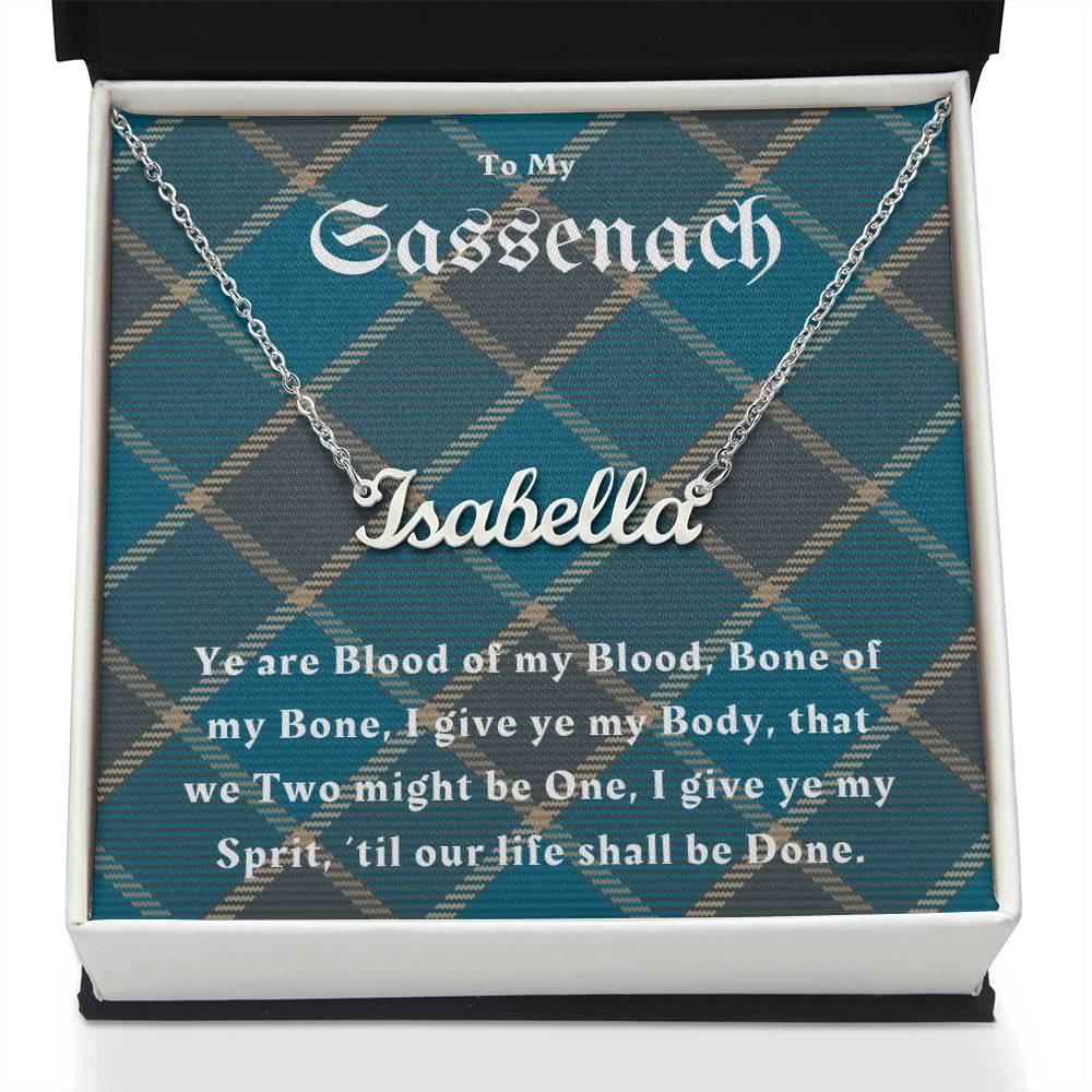 To My Sassenach, Outlander Gift For Wife, Outlander Charm, Outlander Necklace, Outlander Gift, Outlander Gift Box, Outlander Jewelry