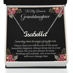 Granddaughter Gift from Grandma & Grandpa, Personalized Name Necklace, To My Granddaughter Message Card, Christmas Gift for Granddaughter