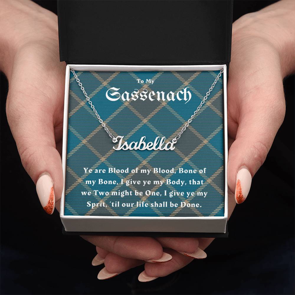 To My Sassenach, Outlander Gift For Wife, Outlander Charm, Outlander Necklace, Outlander Gift, Outlander Gift Box, Outlander Jewelry