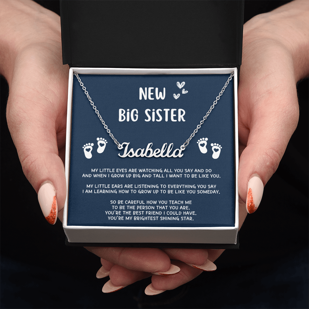 New Big Sister Gifts, Gifts for New Big Sister, Future Big Sister, Necklace Gifts from Baby to Big Sister, Big Sister Gift From New Baby