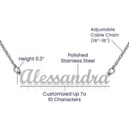 Granddaughter Gift from Grandma & Grandpa, Personalized Name Necklace, To My Granddaughter Message Card, Christmas Gift for Granddaughter
